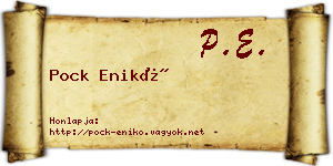 Pock Enikő névjegykártya